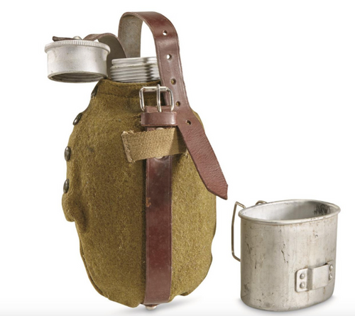 Romanian Aluminum Canteen Set Like New