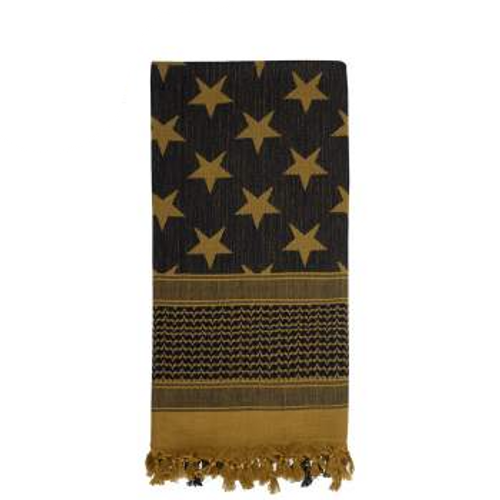 Rothco Stars and Stripes US Flag Shemagh Tactical Desert Coyote