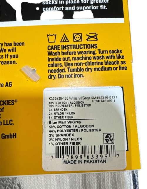 Dickies Shin Protector Boot Length Socks 3 pk