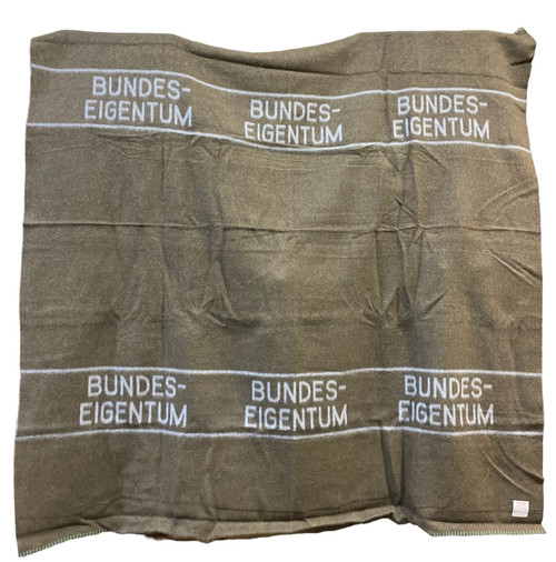 German OD Wool Blanket Like New 