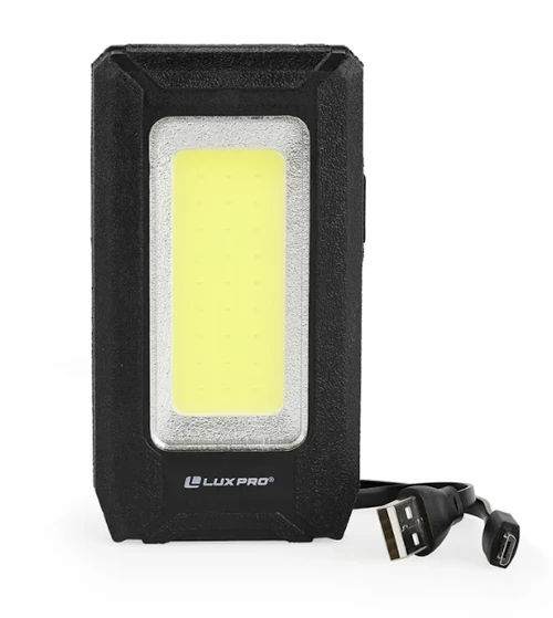 Luxpro Rechargeable 500 Lumen Palm Light with Power bank