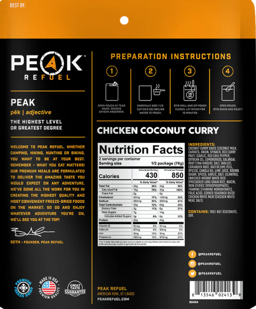 Peak Refuel Chicken Coconut Curry