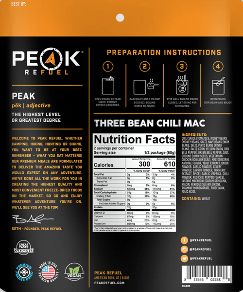 Peak Refuel Three Bean Chili Mac