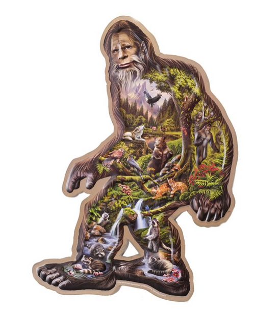 Bigfoot Collage Embossed Metal Sign
