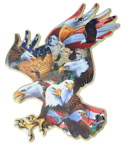 Die Cut Aluminum We the People Eagle Sign