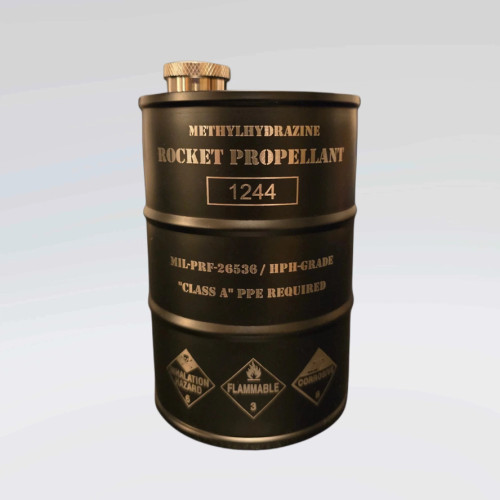Rocket Propellant Flask – Hydrazine Barrel Style (25 oz)