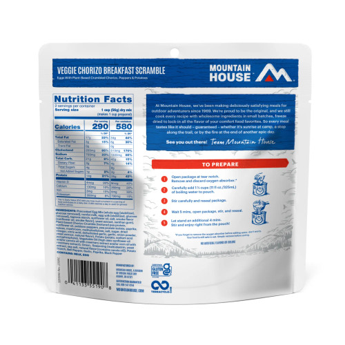 Mountain House Veggie Chorizo Breakfast Scramble Pouch