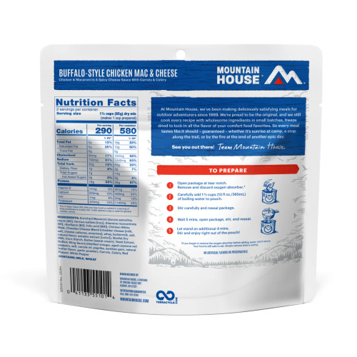 Mountain House Buffalo-Style Chicken Mac & Cheese Pouch