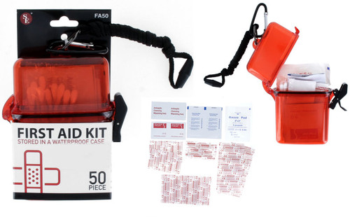 50-Piece First Aid Kit – Waterproof Storage Container