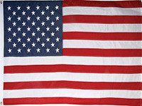 Embroidered USA Flag 3'x5' 420d Poly