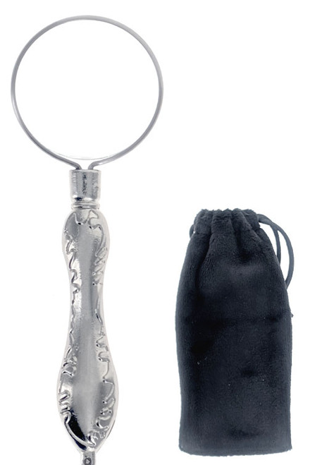 10x Metal Handheld Magnifier – 1" Glass Lens with Pouch