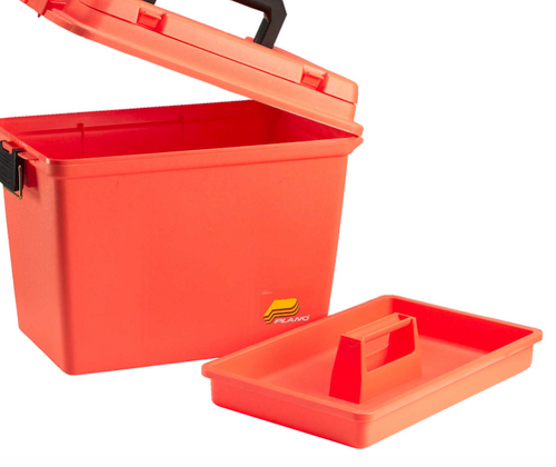 Plano Deep Dry Storage Box with Tray Orange