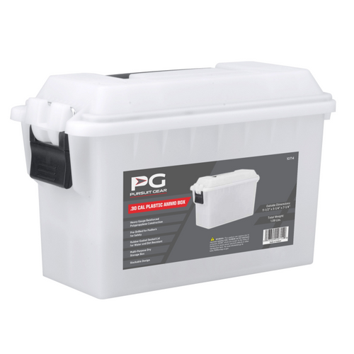 Pursuit Gear 30 cal Plastic Ammo Box Clear