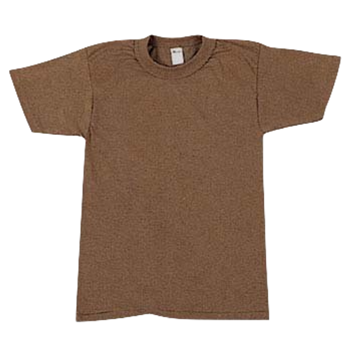 brown t shirt