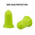 Allen ULTRX Tapered Foam Ear Plugs- 50-Pairs in Jar Lime