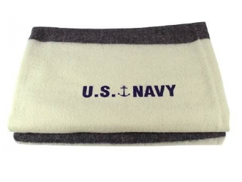 U.S. NAVY WOOL BLANKET REPRODUCTION WHITE 4058/25464 - Army