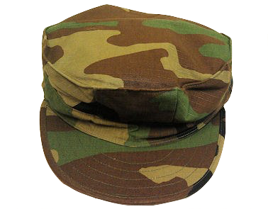 US Govt Issue 8 Point Marine Cap Woodland Camo Size X-Large