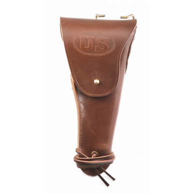 Reproduction U.S. WW2 M1916 Colt 1911 .45 Holster Drum Dyed Brown