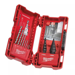 Milwaukee Step & Drill Bit 10 Pc Combo Set 4-12mm, 4-20mm | Buy Online at Munsterauto.ie Milwaukee Step & Drill Bit 10 Pc Combo Set 4-12mm, 4-20mm | Buy Online at Munsterauto.ie
