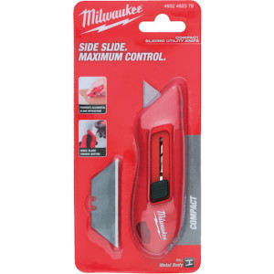 MILWAUKEE 4932492379 Compact Slide Utility Knife 5 blades | Buy Online at Munsterauto.ie MILWAUKEE 4932492379 Compact Slide Utility Knife 5 blades | Buy Online at Munsterauto.ie