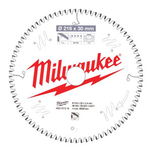 MILWAUKEE 4932471319 216mm x 30mm 80T Saw Blade | Buy Online at Munsterauto.ie MILWAUKEE 4932471319 216mm x 30mm 80T Saw Blade | Buy Online at Munsterauto.ie