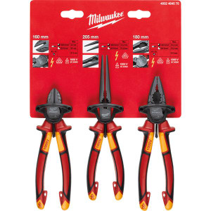 MILWAUKEE 4932464575 VDE Plier Set 3pce | Buy Online at Munsterauto.ie
