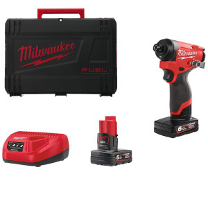MILWAUKEE M12FID2-602X Impact Driver Kit 12V 2x6.0Ah | Buy Online at Munsterauto.ie MILWAUKEE M12FID2-602X Impact Driver Kit 12V 2x6.0Ah | Buy Online at Munsterauto.ie