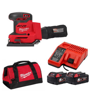 MILWAUKEE M18BQSS-502B 1/4 Sheet Sander 2x5Ah | Buy Online at Munsterauto.ie MILWAUKEE M18BQSS-502B 1/4 Sheet Sander 2x5Ah | Buy Online at Munsterauto.ie
