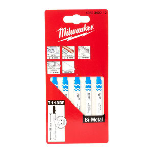 MILWAUKEE Bi-Metal Traditional Jigsaw Blade T118BF 5 Pack | Buy Online at Munsterauto.ie