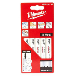 MILWAUKEE Bi-Metal Universal Jigsaw Blade T123XF 5 Pack | Buy Online at Munsterauto.ie MILWAUKEE Bi-Metal Universal Jigsaw Blade T123XF 5 Pack | Buy Online at Munsterauto.ie