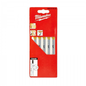 MILWAUKEE Fast Cut Wood Jigsaw Blades T344D 5 Pack | Buy Online at Munsterauto.ie MILWAUKEE Fast Cut Wood Jigsaw Blades T344D 5 Pack | Buy Online at Munsterauto.ie