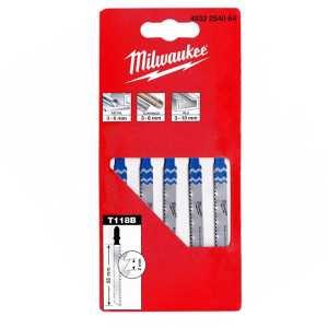 MILWAUKEE T118B Traditional Metal Jigsaw Blades 5 Pack | Buy Online at Munsterauto.ie MILWAUKEE T118B Traditional Metal Jigsaw Blades 5 Pack | Buy Online at Munsterauto.ie