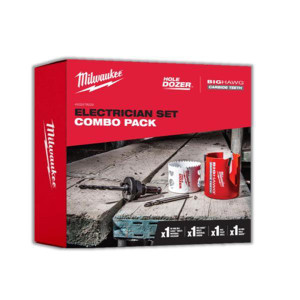 Milwaukee Electrician Holesaw & Arbor Combo Set | Buy Online at Munsterauto.ie