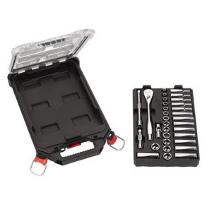 MILWAUKEE 3/8'' Metric 32pc Ratchet & Socket PACKOUT Set | Buy Online at Munsterauto.ie MILWAUKEE 3/8'' Metric 32pc Ratchet & Socket PACKOUT Set | Buy Online at Munsterauto.ie