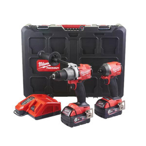 Milwaukee M18 FUEL Combi Drill & Impact Driver 2x6Ah 2pc | Buy Online at Munsterauto.ie