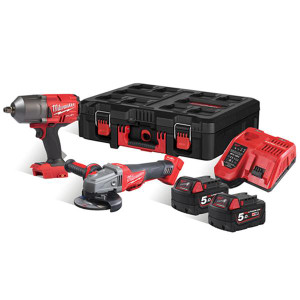 MILWAUKEE M18FPP2J2-502P Twin Pack 2x5Ah | Buy Online at Munsterauto.ie MILWAUKEE M18FPP2J2-502P Twin Pack 2x5Ah | Buy Online at Munsterauto.ie