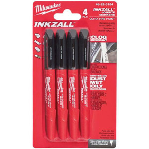 Milwaukee INKZALL Ultra Fine Point Black Marker 4 Pack | Buy Online at Munsterauto.ie Milwaukee INKZALL Ultra Fine Point Black Marker 4 Pack | Buy Online at Munsterauto.ie