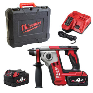 MILWAUKEE M18BH-402C Compact SDS+ Hammer Drill 18V 2x4Ah | Buy Online at Munsterauto.ie MILWAUKEE M18BH-402C Compact SDS+ Hammer Drill 18V 2x4Ah | Buy Online at Munsterauto.ie