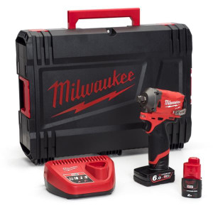 Milwaukee M12FIWF12-622X 12V 1/2" Impact Wrench Kit (2.0Ah + 6.0Ah) | Buy Online at Munsterauto.ie Milwaukee M12FIWF12-622X 12V 1/2" Impact Wrench Kit (2.0Ah + 6.0Ah) | Buy Online at Munsterauto.ie