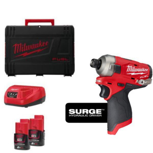 MILWAUKEE M12FQID-202X 12V FUEL SURGE ¼ Inch Hex Impact Driver 2x2Ah | Buy Online at Munsterauto.ie MILWAUKEE M12FQID-202X 12V FUEL SURGE ¼ Inch Hex Impact Driver 2x2Ah | Buy Online at Munsterauto.ie