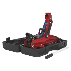 Short Chassis Trolley Jack with Storage Case 2 Tonne Short Chassis Trolley Jack with Storage Case 2 Tonne