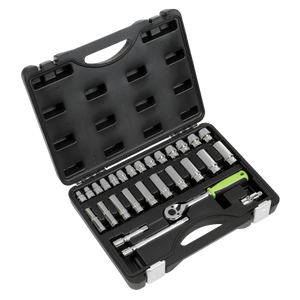 Siegen Socket Set 3/8"Sq Drive 28pc Siegen Socket Set 3/8"Sq Drive 28pc