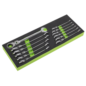 Siegen Flexible Head Ratchet Combination Spanner Set 12pc Siegen Flexible Head Ratchet Combination Spanner Set 12pc