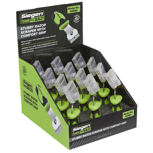 Siegen Stubby Razor Scraper with Comfort Grip - Display Box of 12 Siegen Stubby Razor Scraper with Comfort Grip - Display Box of 12