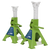 Ratchet Type Axle Stands (Pair) 3 Tonne Capacity per Stand - Hi-Vis Green