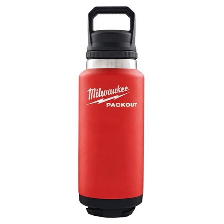 MILWAUKEE PACKOUT Bottle 1065ml Chug Lid Red | Buy Online at Munsterauto.ie