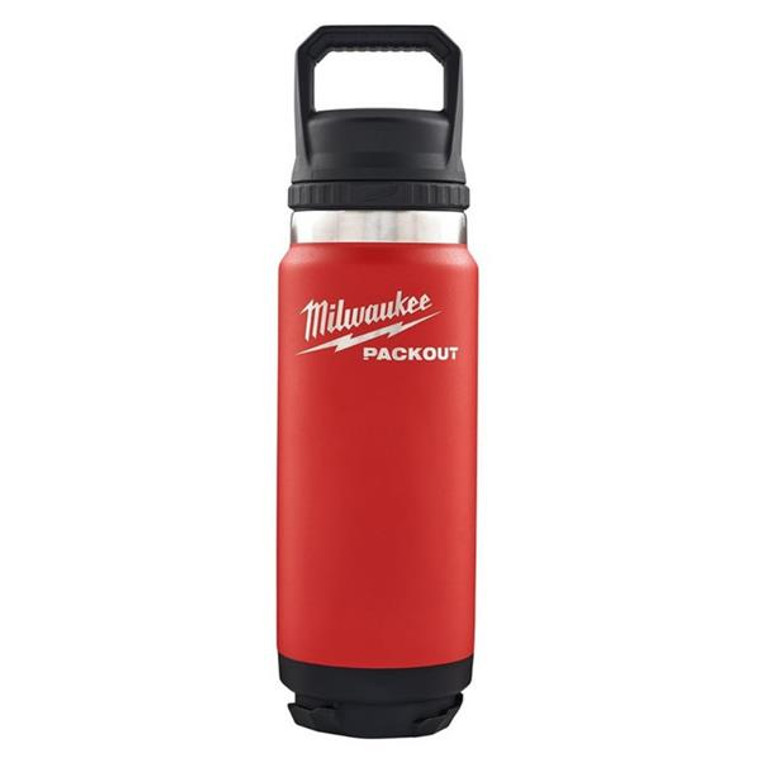 MILWAUKEE PACKOUT Bottle 710ml Chug Lid Red | Buy Online at Munsterauto.ie