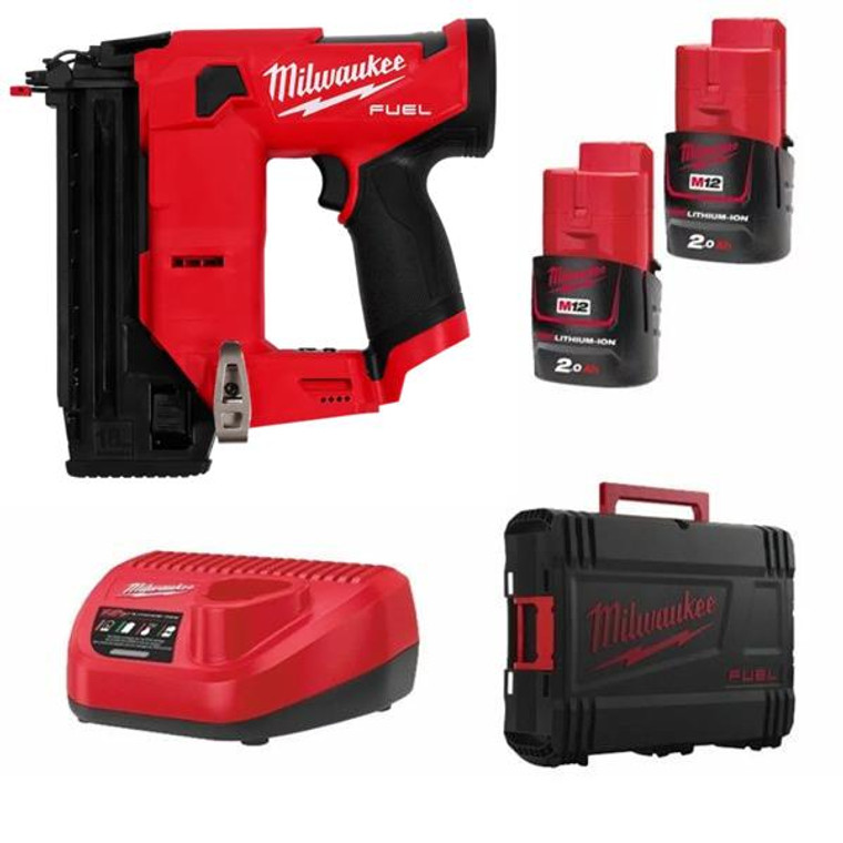 MILWAUKEE M12 18GA Brad Nailer 2x2Ah | Buy Online at Munsterauto.ie