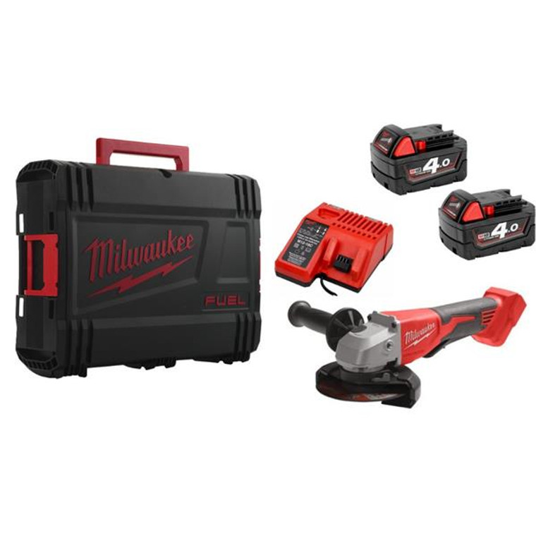 Milwaukee M18BLSAG115XPD-402X 18V 115mm Angle Grinder 2x4Ah | Buy Online at Munsterauto.ie