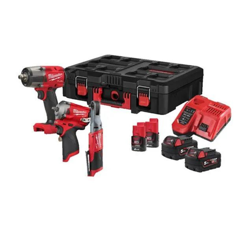 MILWAUKEE M18FPP3N2-524P 3 Piece Fuel Kit 18V, 12V | Buy Online at Munsterauto.ie